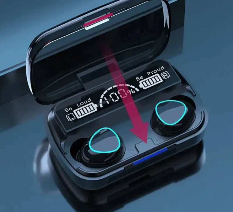 Fones de Ouvido Sem Fio 2500mah com Case de Carregamento