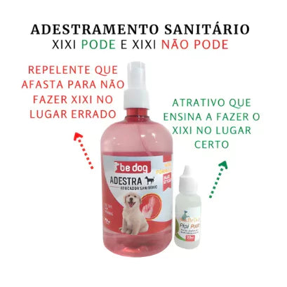 Kit Tapete + Educador Xixi Pet | Pode / Não Pode | + 2 Comedouros