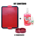 Kit Tapete + Educador Xixi Pet | Pode / Não Pode | + 2 Comedouros